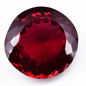 49.45 Cts Natural Red Pyrope Garnet Round Cut Loose Gemstone, Mozambique - Picture 1 of 4