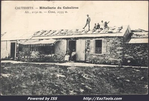 FRANCE N°137 SUR CARTE POSTALE DU CAUTERETS HOTELLERIE DU CABALIROS DE 1913 - Picture 1 of 2
