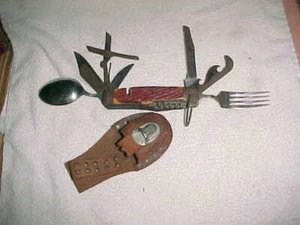 OLD  -  MULTI PURPOSE KNIFE  -  eat  cut  saw scissors   - Picture 1 of 4
