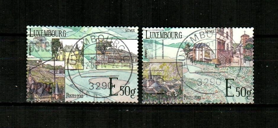 LUXEMBURGO Scott's 1365a-b (2v) Moselle Valley F/VF usado (2013) #2 Foto 1 de 1