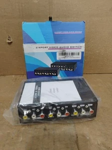 AV Switch ~ 2/4 Port Video Audio Switch, VCD/DVD to TV ~ NEW - Picture 1 of 3