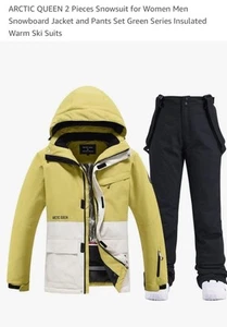 Arctic Queen Waterproof Snow Ski Snowsuit Jacket Pants Coat 2XL Green NWT New - Picture 1 of 15