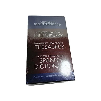 Webster’s New Desk Reference Set – Dictionary, Thesaurus, Spanish – Sealed - Image 1 of 4