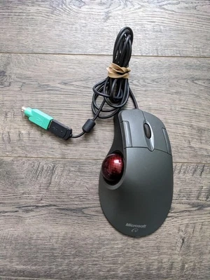 Microsoft Trackball Optical 1.0 PS2 / USB Compatible Mouse X08-70386 - Image 1 of 3