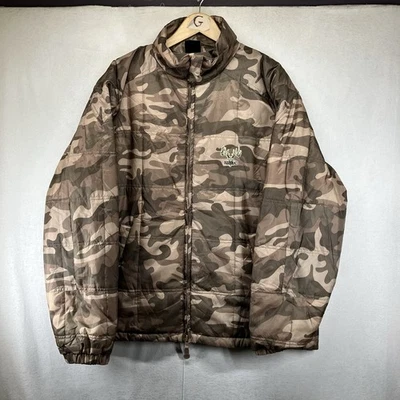 Mens Camo Puffer Jacket Large Hunting Quilted Lining Zip Pockets RedHead - Image 1 of 4