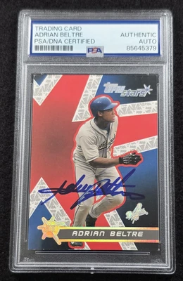 2001 ADRIAN BELTRE Signed Topps Stars Baseball Card-LOS ANGELES DODGERS-PSA - Image 1 of 4