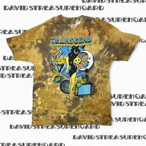 Y2K Celestial Ascend Galaxy Mens Size 2XL Liquid Blue Planets Stars Bohemian - Picture 1 of 7