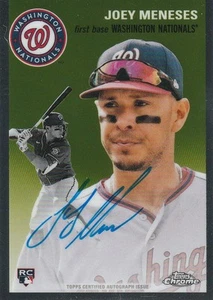 2023 Joey Meneses RC Topps Chrome Platinum #CPA-JME Rookie Auto - Nationals - Picture 1 of 2