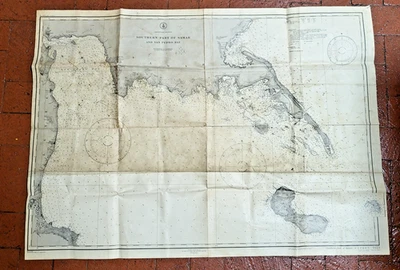 WWII NAVY 1944 Nautical Chart Philippine Islands SAMAR U.S.C & Geodetic Survey - Image 1 of 4