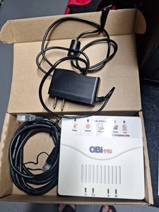 OBIHAI OBi110 Voice Service Bridge and VoIP Telephone Adapter, "Tested power on" - Afbeelding 1 van 7
