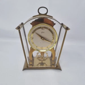 Vintage Schatz und Söhne 8 Tage Messing Skelett Kaminuhr zum Aufziehen funktioniert nicht - Bild 1 von 17