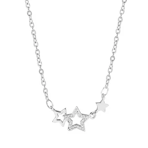 Star Pendant Necklace Cubic Zirconia Necklace Women Christmas Jewelry - Picture 1 of 8