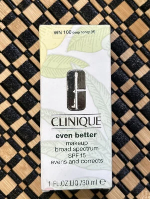 Clinique Even Better Makeup Broad Spectrum SPF 15 WN 100 DEEP HONEY (M)- 1 FL OZ - Image 1 of 3