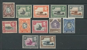 Kenya, Uganda and Tanganyika KGVI 1938-52 various values to 1/ mint o.g. hinged - Picture 1 of 1