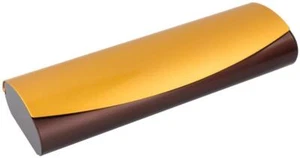 Elegantes, zweifarbiges Aluminium - Brillenetui 681 - 77 in Braun / Gold | NEU - Bild 1 von 1