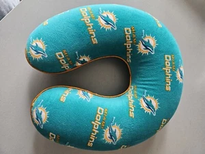 NFL Miami Dolphins Travel Neck Pillow, Foam, Teal - Picture 1 of 3