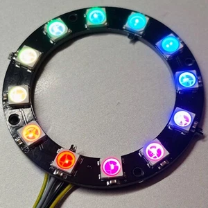12Bit RGB LED Ring WS2812 5V neu OVP ähnl. WS2812b Neopixel Arduino Raspberry Pi - Bild 1 von 3