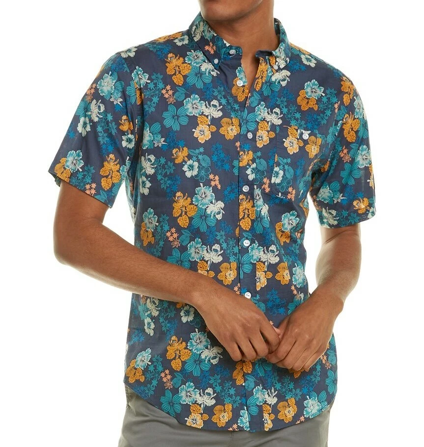 Camisa tejida EZEKIEL Schwimmer S/S para hombre - DKBL - Grande - Nueva con etiquetas Foto 1 de 1
