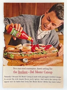 Vintage 1961 Del Monte Catsup Print Ad “For a Man-Sized Masterpiece…” - Picture 1 of 2