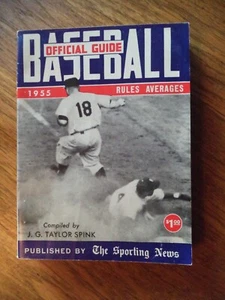 1955 SPORTING NEWS BASEBALL GUIDE AND RECORD BOOK  - Picture 1 of 12