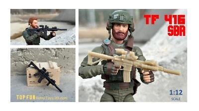 HK 416 Rifle 1/12 Scale Action Figure Weapons / Gun - Image 1 of 4