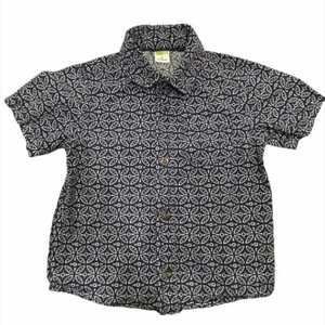 Crazy 8 Kids Black & White Short Sleeve Casual Shirt Size US 4T - Picture 1 of 5