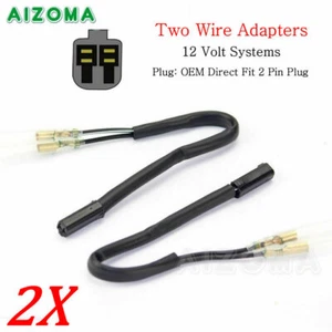 2 Pin Indicator Adaptor Leads Plug Connector 12V For Suzuki GSX R600 R750 R1000 - Picture 1 of 11