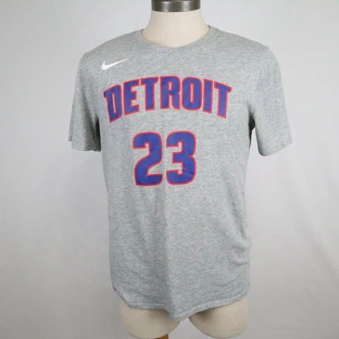 Detroit Pistons T-Shirt Mens Large Nike Dri-Fit Blake Griffin Gray Short Sleeve Cover