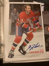 Guy LaFleur autographed hockey photo card 