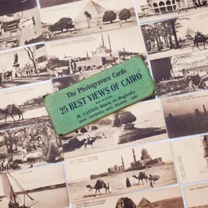 25 Antique Egypt Souvenir Photo Postcards Views of Cairo M Castro Unique Size - Picture 1 of 11