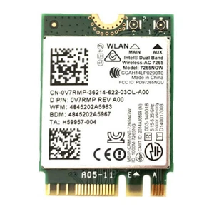 AC 7265 M.2 WiFi BT Laptop Adapter Dual Band 2.4G 5GHz 7265NGW Wireless LAN Card - Picture 1 of 5