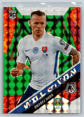 Ondrej Duda 2021 Panini Mosaic UEFA Euro Will To Win Green Prizm Rookie Card #18 - Image 1 of 2