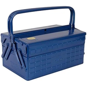 Trusco dreistufiger Heimwerker Werkzeugkoffer GT470B blau B472xT220xH343 Stahl - Bild 1 von 12