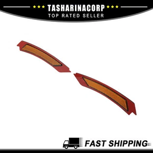 Pair of 1 Bumper Reflector 63147205398 fit for BMW 3 Series E90 2009-2011 Yellow - Picture 1 of 7