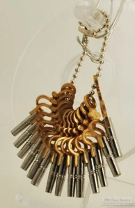 14 llaves de cuerda de reloj de bolsillo de acero y latón para tu reloj antiguo, tallas 0-12 - Imagen 1 de 2