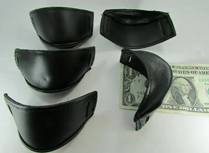 Posten 5 geformte & genähte Leder Kinnschalen für 3/4" Riemen, Schutzhelme genäht - Bild 1 von 11