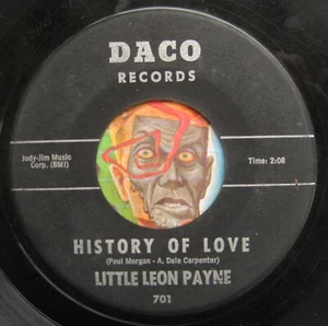 HEAR Little Leon Payne 45 History Of Love / King The Hills DACO teen teener - Picture 1 of 2