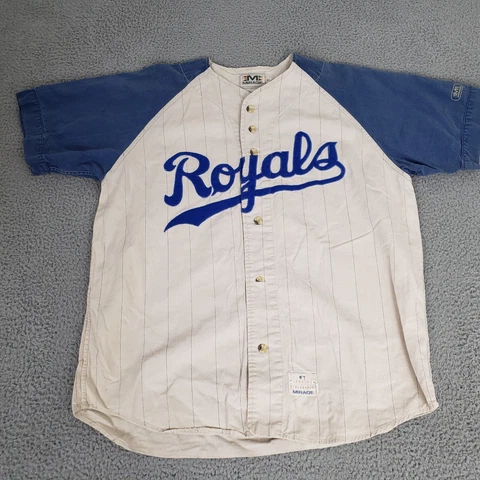 VINTAGE Kansas City Royals Jersey Mens Extra Large White Mirage 5 George Brett Cover