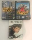 PC Computer Retro Games Pack Of 3 Sim City Final Fantasy