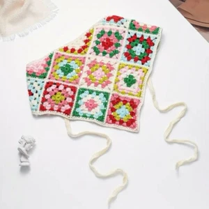 Crochet Bandana Headbands, Hippie Triangle Hairbands Boho Head Scarf Hair Scarf - Picture 1 of 4