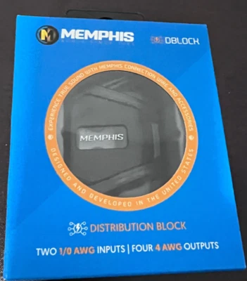 Memphis Audio DBLOCK Distribution Block Two 0 AWG Inputs Four 4 Gauge Output NEW - Image 1 of 2
