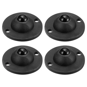 4x Kleber Mini Laufräder Universal Lenkrolle 360° Drehbare Kleberollen (Schwarz) - Bild 1 von 7