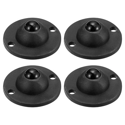 4x Kleber Mini Laufräder Universal Lenkrolle 360° Drehbare Kleberollen (Schwarz) - Bild 1 von 4