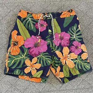 Boden Swim Shorts Mens 34 Floral Surf Board Trunks Swimsuit Hawaiian Beach - Picture 1 of 12