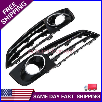 Cubierta de luz antiniebla cromada L+R para parachoques delantero para Audi A8 Quattro 2011-14 Foto 1 de 4