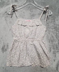 Luisa Et La Luna Short Romper Kids 6 Gray White Star Flower Sheer Summer Ruffle - Picture 1 of 10