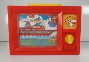 Vintage Blue Box Musical Toy Wind Up Television 1979 Memory Lane Toys - Picture 1 of 9