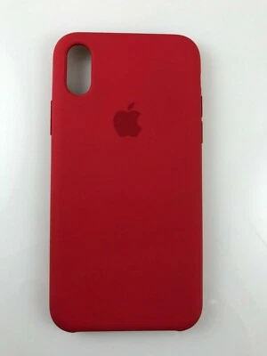 Original Genuino Auténtico OEM Apple Funda de Silicona para iPhone XS / X Rojo Foto 1 de 4