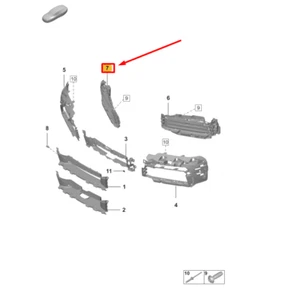 Paraurti anteriore destro PORSCHE 911 992 parafango raffreddamento aria 992807230GOK1 NUOVO ORIGINALE - Foto 1 di 2