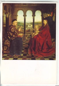 AK Bildende Kunst: Van Eyck - Die Jungfrau des Kanzlers Rolin  - Bild 1 von 2